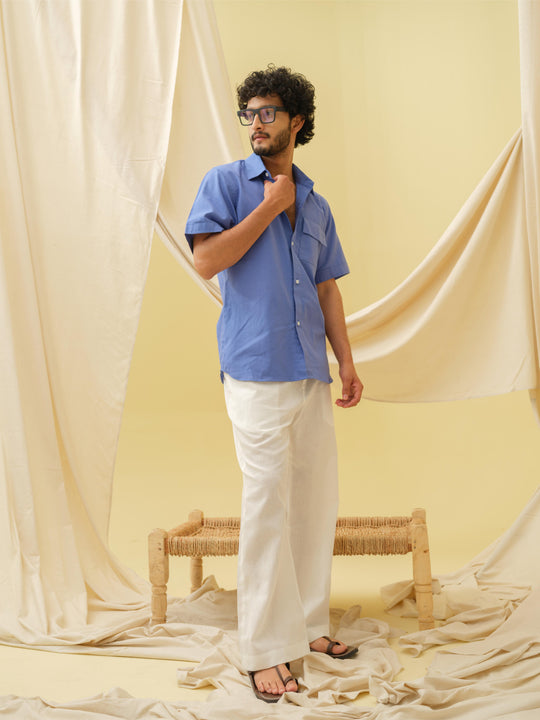 The Urban Khadi Shirt (Royal Blue)