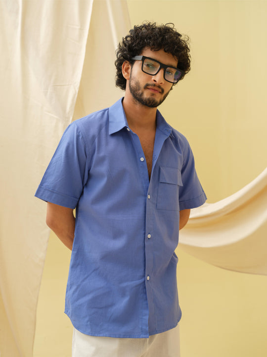 The Urban Khadi Shirt (Royal Blue)