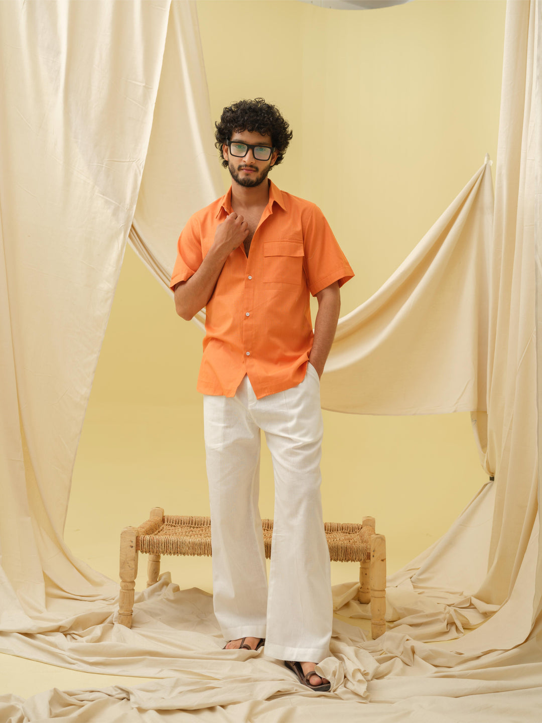 The Urban Khadi Shirt (Orange)