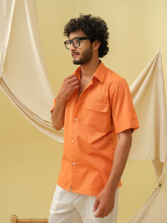 The Urban Khadi Shirt (Orange)