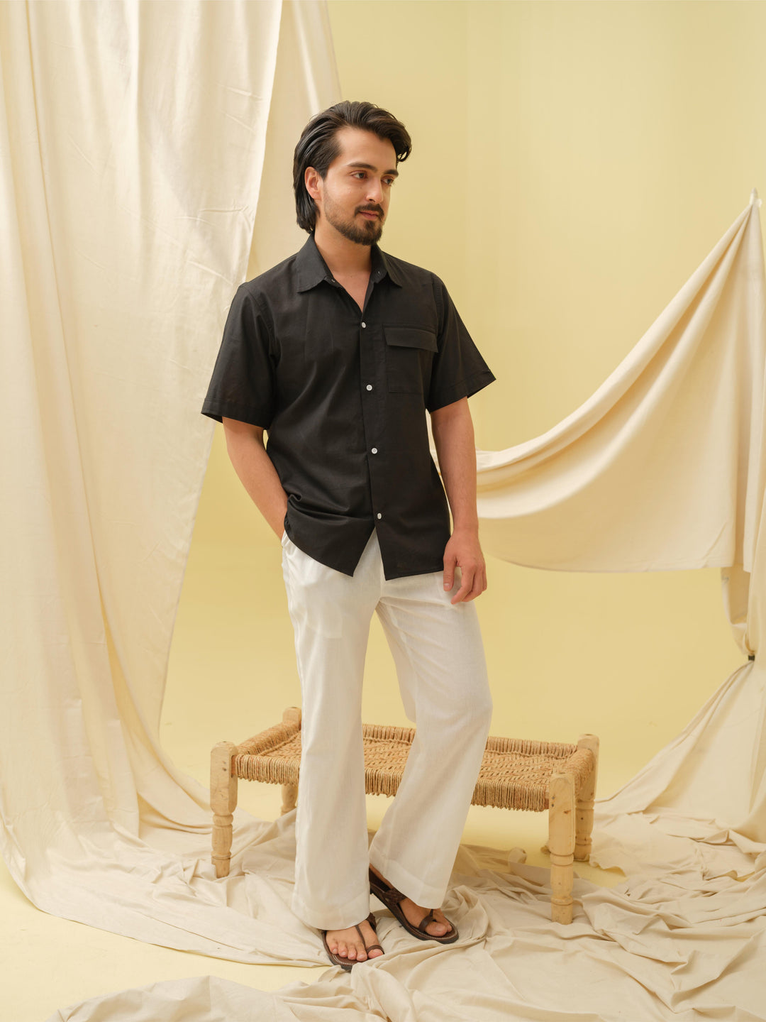 The Urban Khadi Shirt (Black)