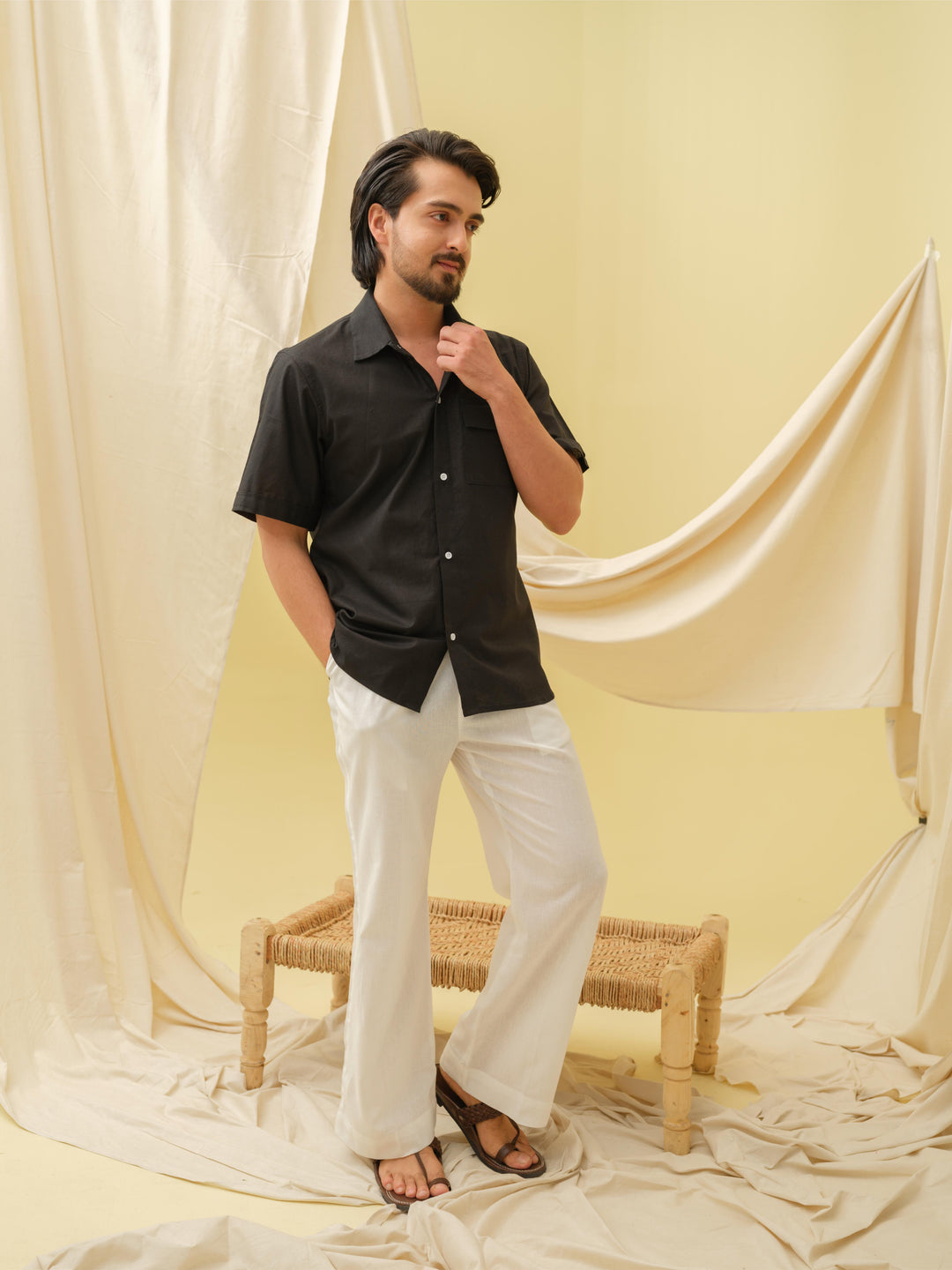 The Urban Khadi Shirt (Black)