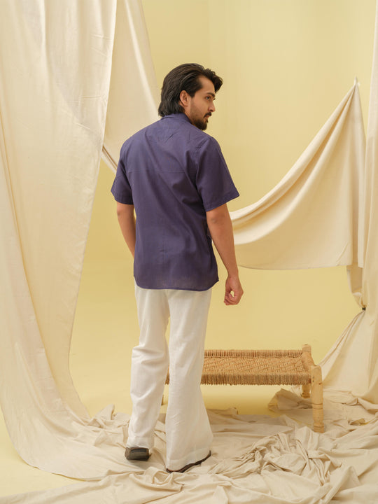 The Urban Khadi Shirt (Navy Blue)