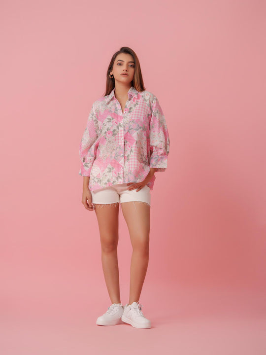Buy Feny Linen Floral Printed Comfort Fit Shirt for Women -The Kina
