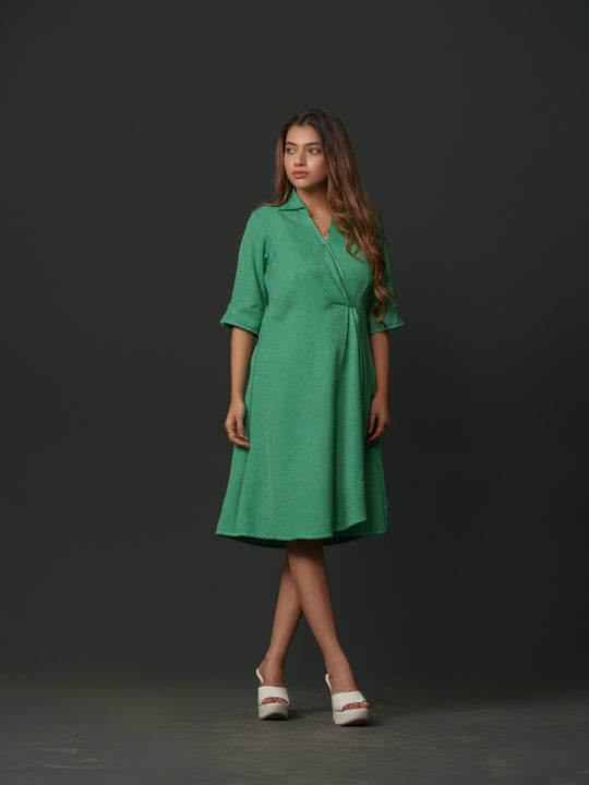 Buy the Stylish Mapel Linen Knee Length Dress Online Now