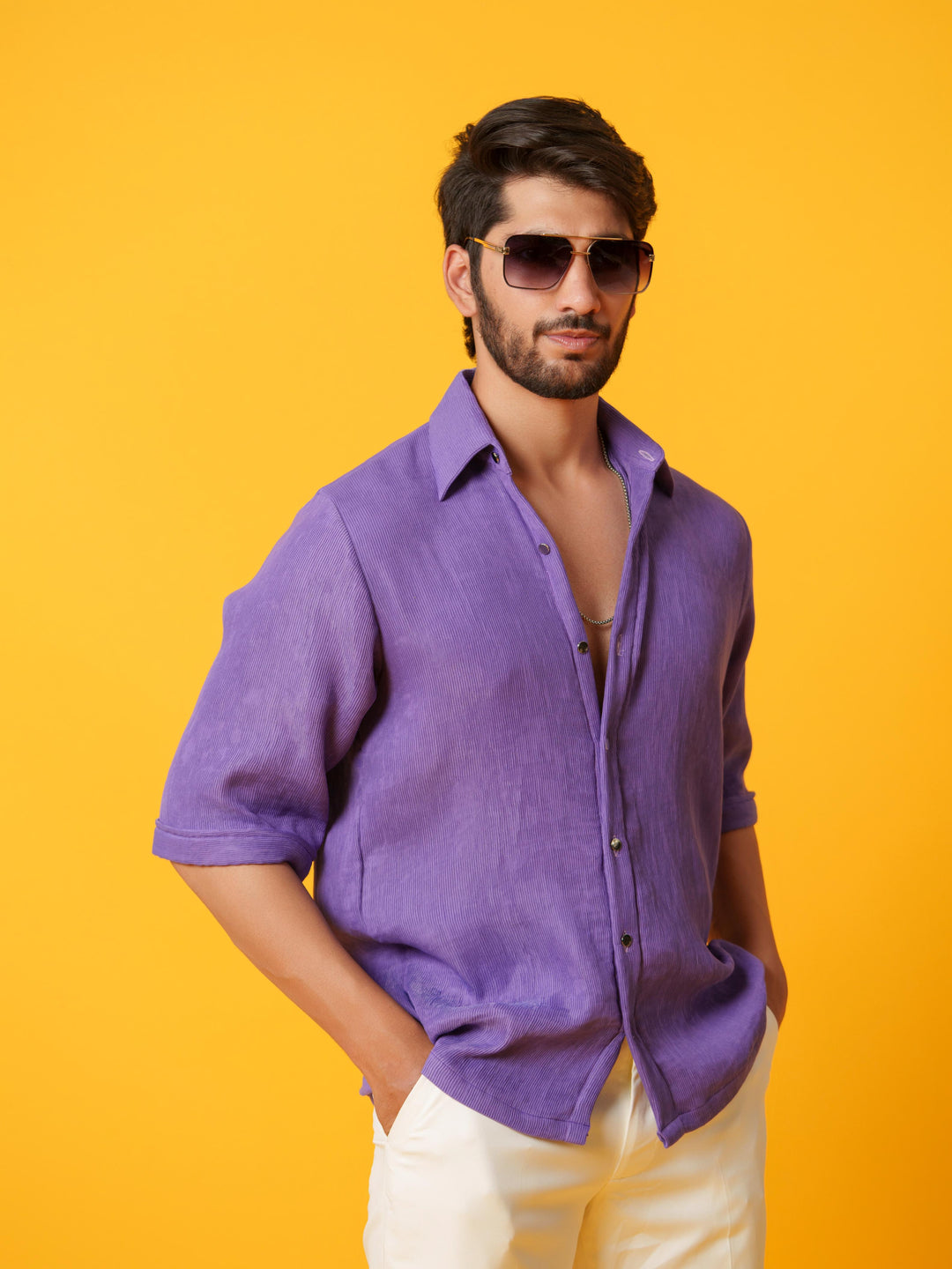 Shop Comet Pleated Fabric Shirts Online