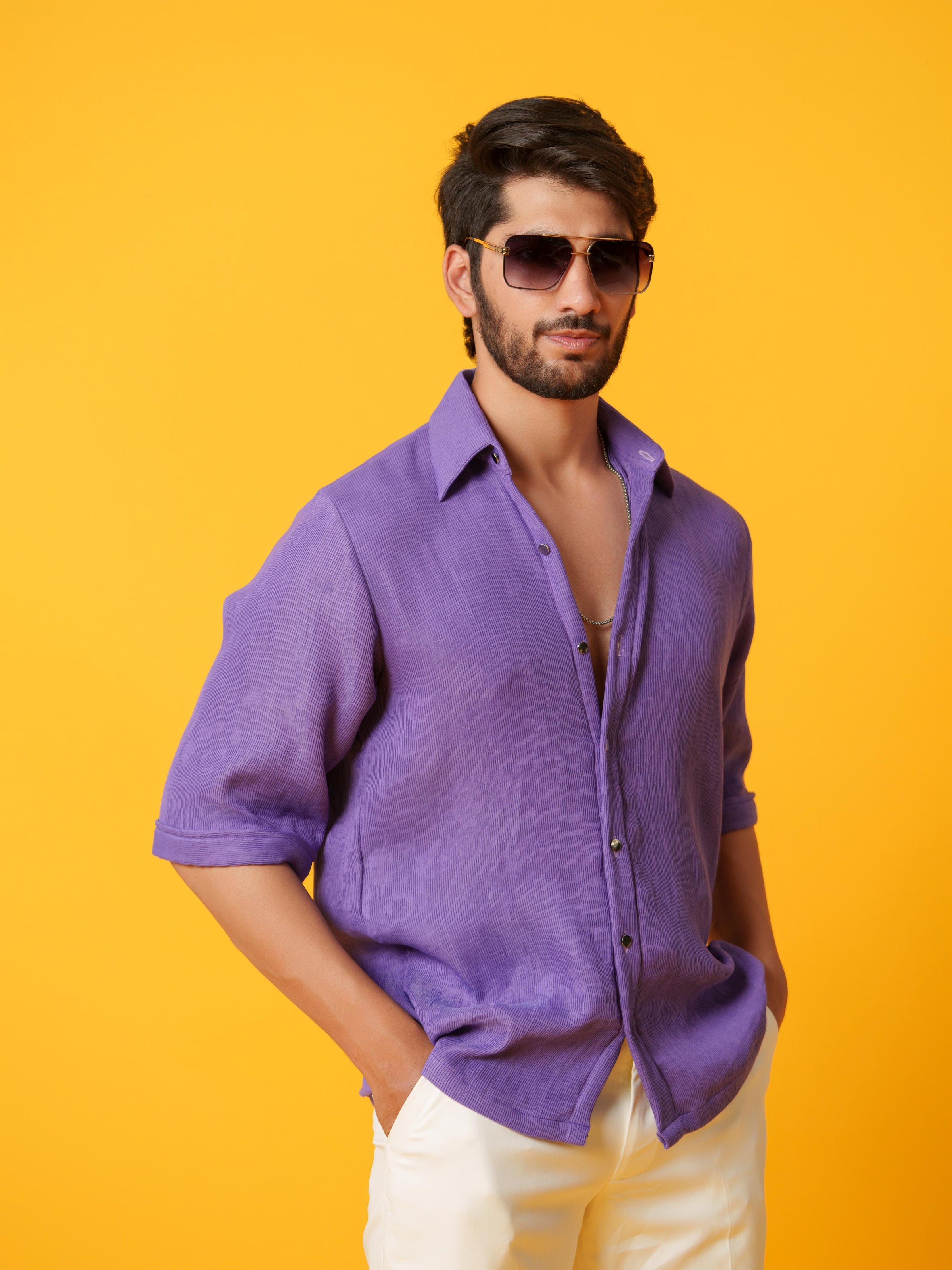 Shop Comet Pleated Fabric Shirts Online