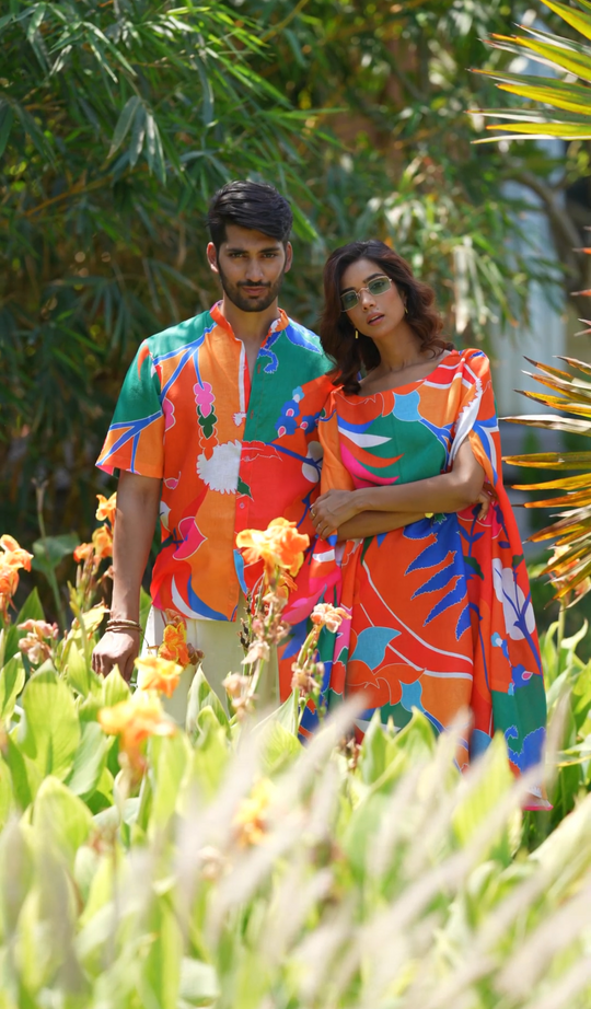 Enzo & Poppines - Shirt and Kaftan Couple Set