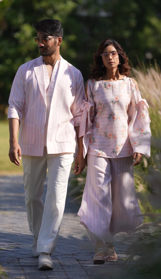 Blaze & Pansy Pink - Couple Co'ord Sets