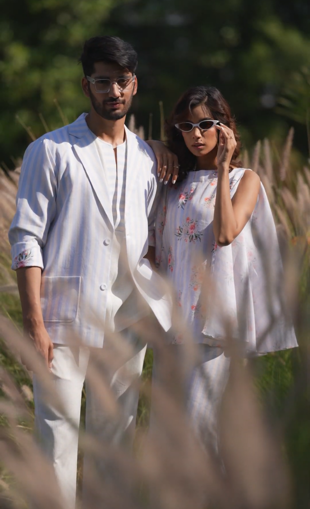 Blaze & Pansy Blue - Couple Co'ord Sets