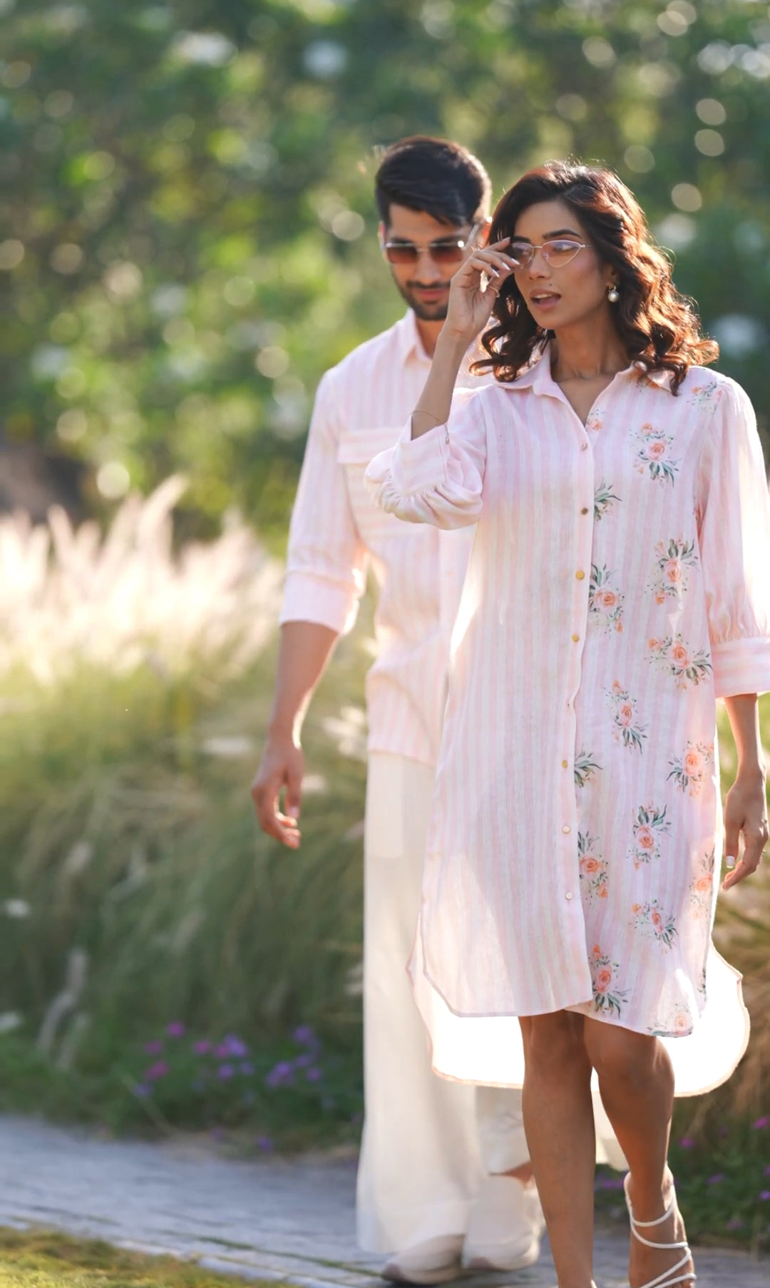 Madox & June - Couple Coordinated Shirt and Dress Paired Together