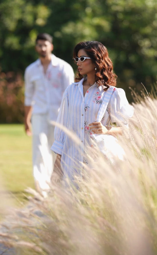 Madox & June - Couple Coordinated Shirt and Dress Paired Together