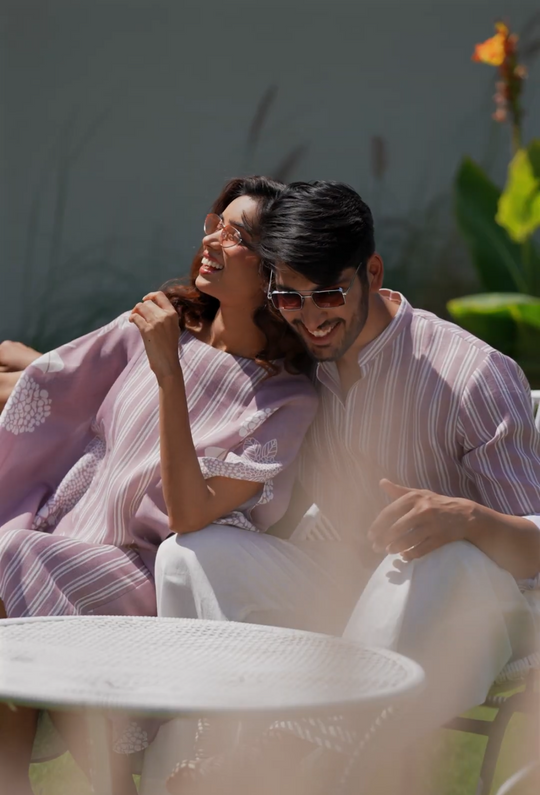 Shadow & Kaira - Couple Shirt and Kaftan Set
