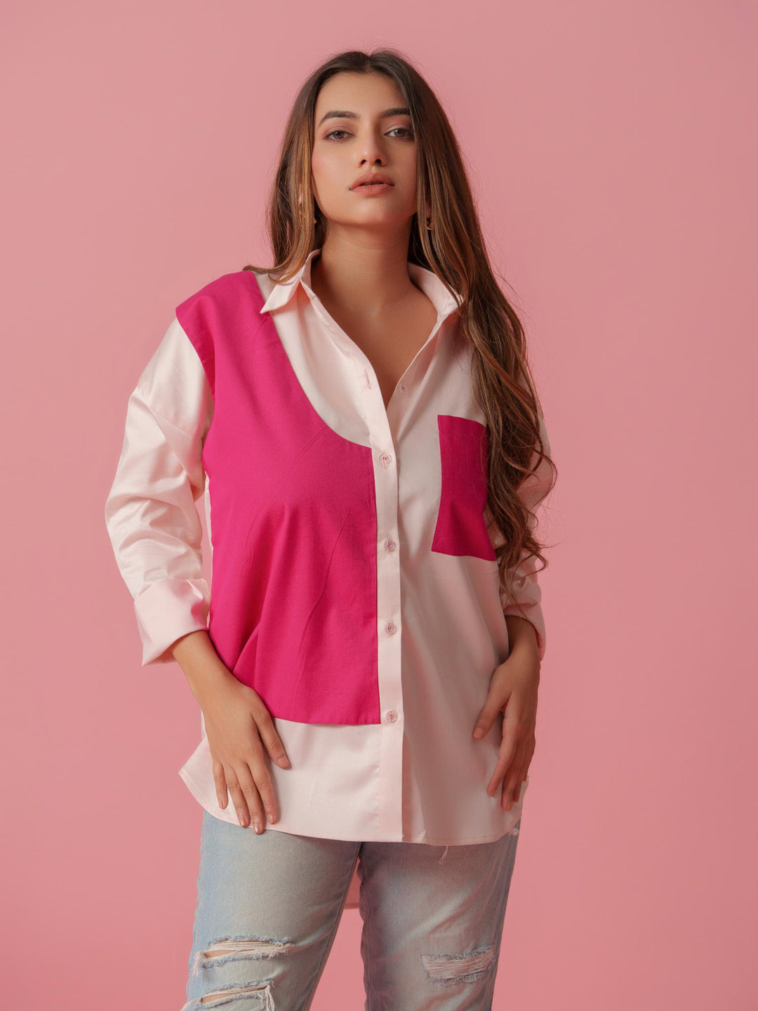Buy Melo – Crisp Cotton Shirt with Striking Color Accents!