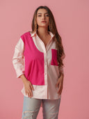 Melo - A Crips Cotton Shirt with Striking Color Accents
