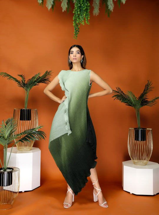 green maxi length dresses