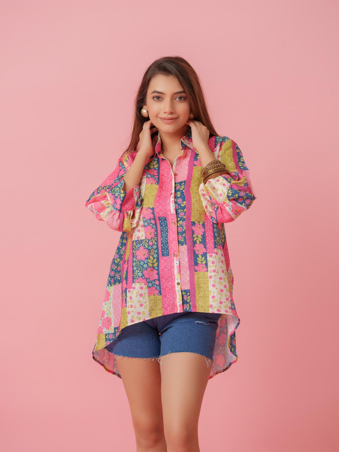 Online Multicolored Linen Comfort Fit Shirt Now – The Kina
