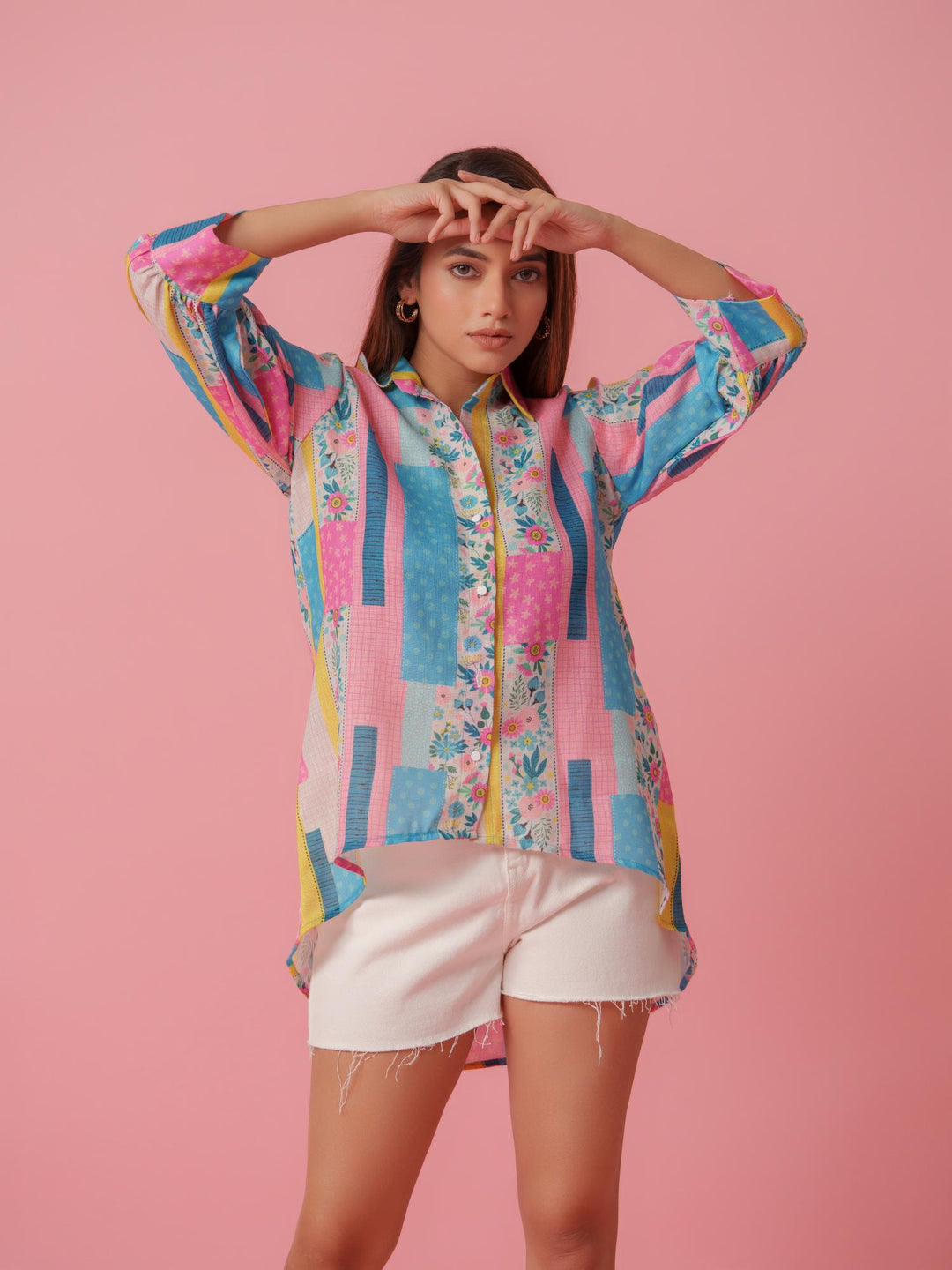 Online Sasha Linen Multicolored Comfort Fit Shirt – The Kina