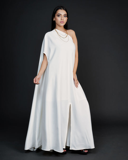 white gown