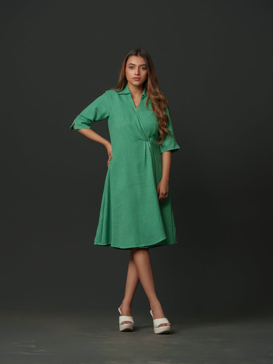 Shop Mapel Linen Knee Length Dress Online for a Chic Look