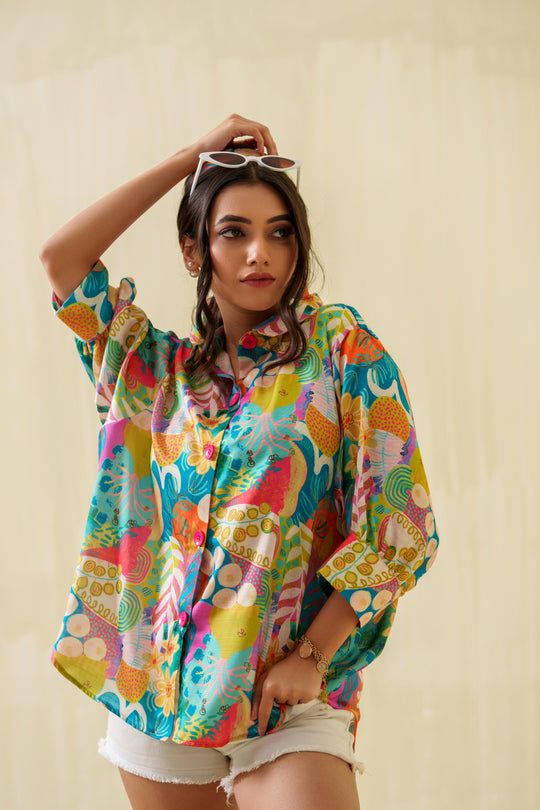 Shop Online Picasso Linen Satin Comfort Fit Shirt for Ultimate Style