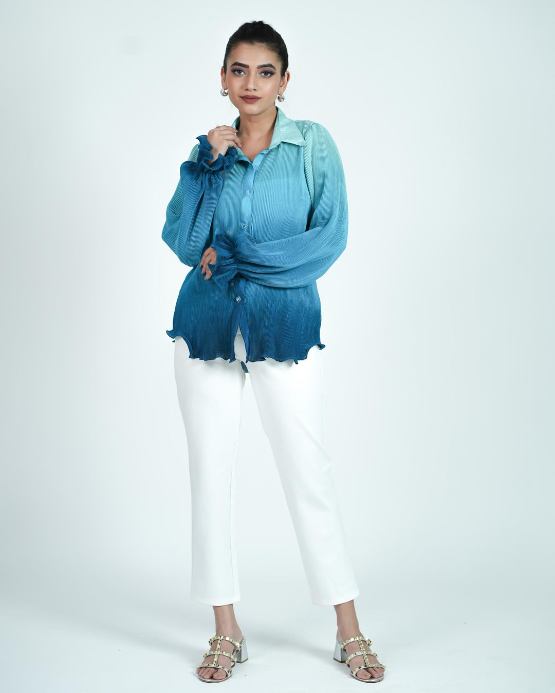 Shop Online for Meadow Premium Linen Satin Printed Shirt Today