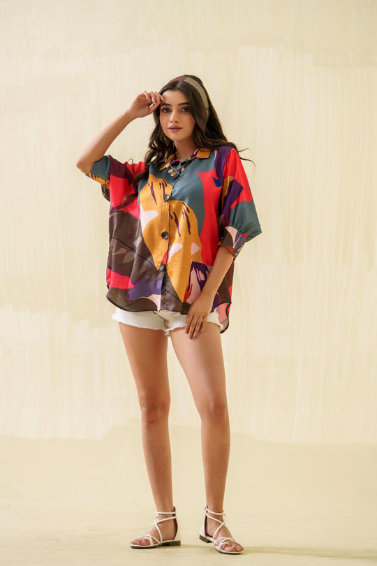 summer printed shirt for women