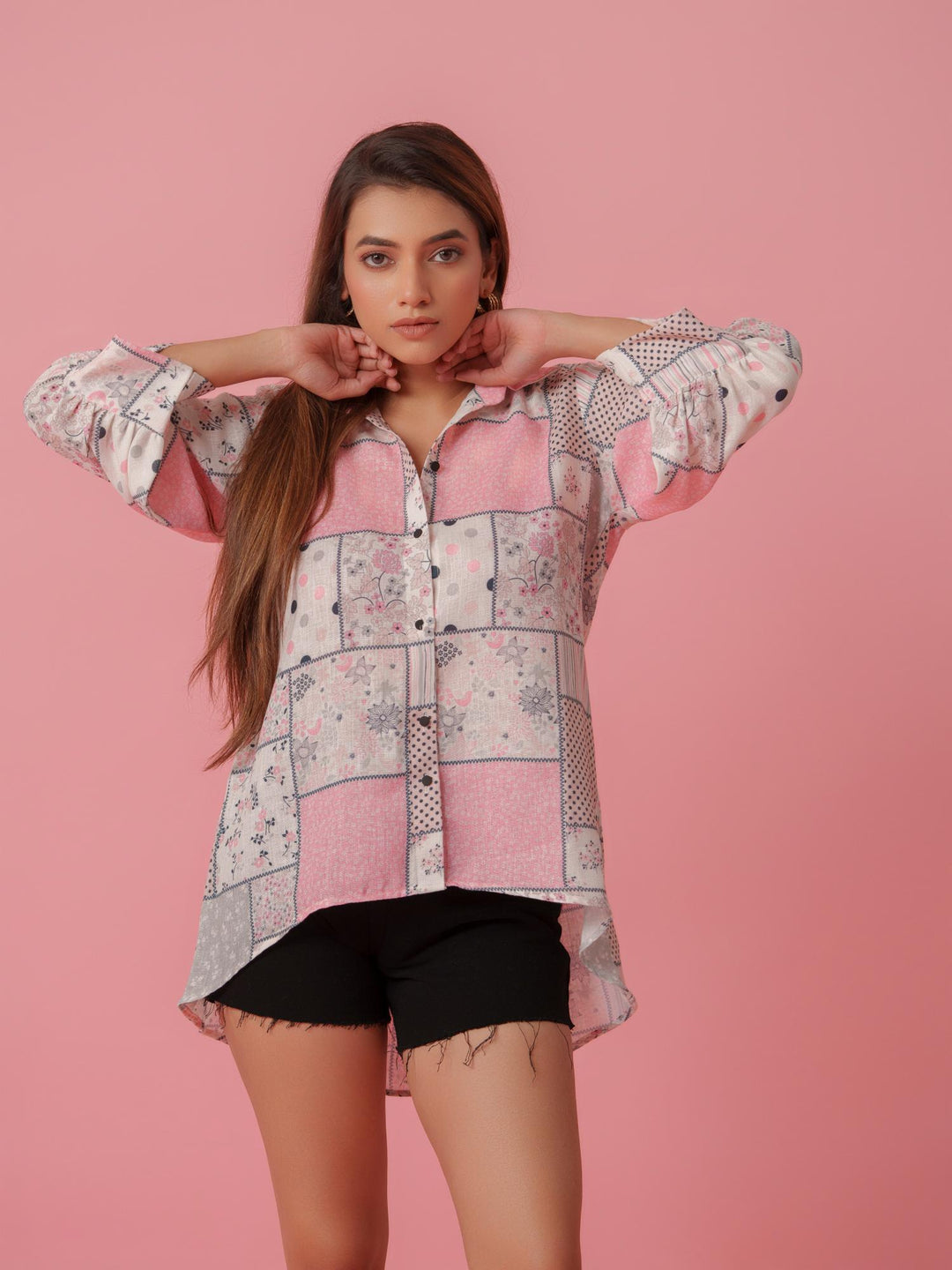 Shop Women's Linen Printed Comfort Fit Shirt - The Kina
