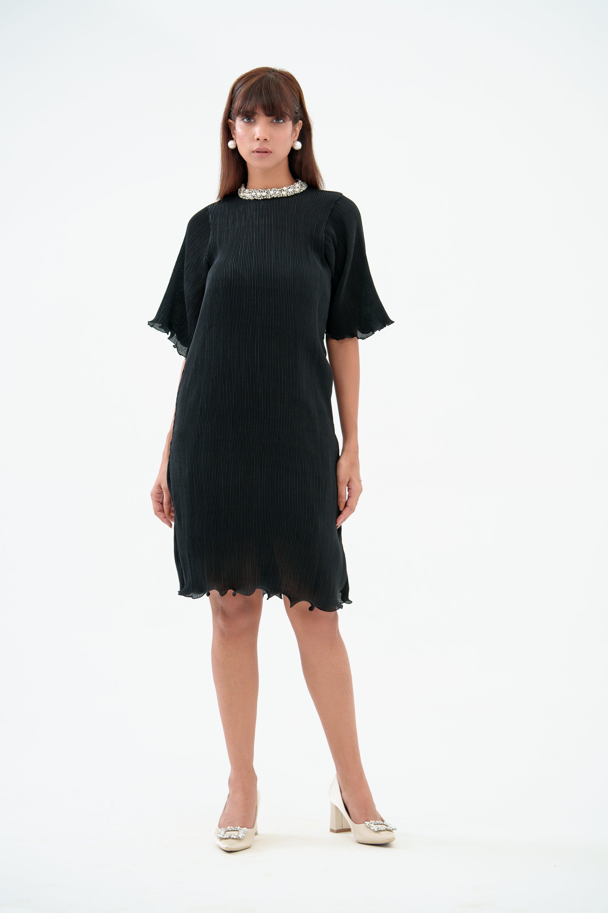 Buy Twinkle – The Pleated Dress with Sleeves Online Now
