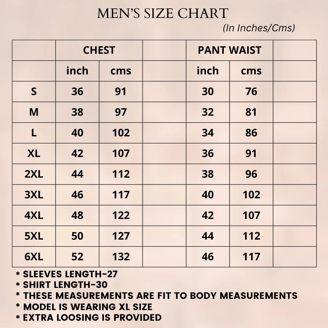 Men’s Cotton-Linen Co-ord Set – Tattva Fire (Rust Orange)