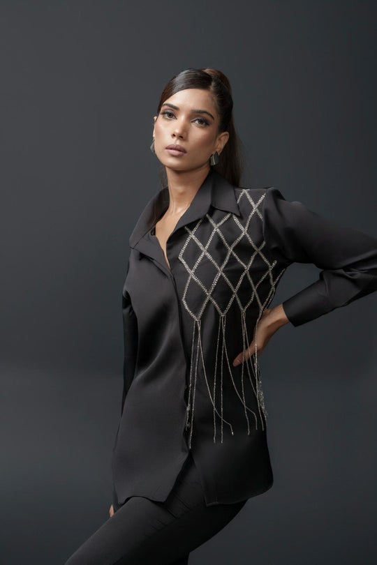 Lysa Club Shirt with handwork on one side