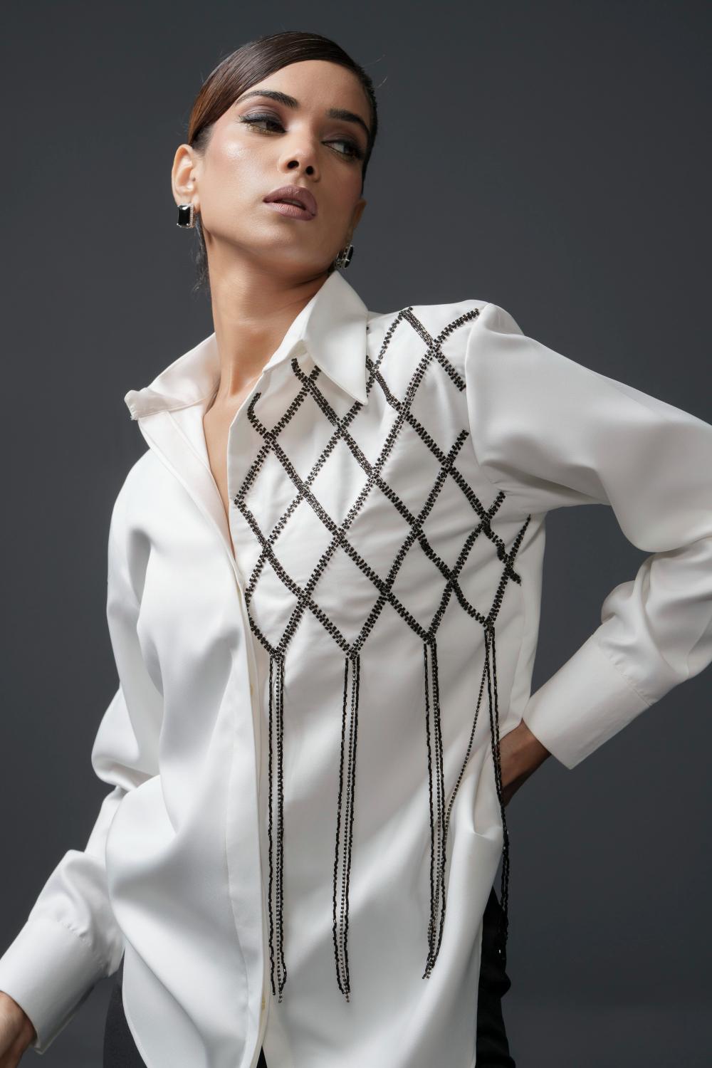 Lysa Club Shirt with handwork on one side