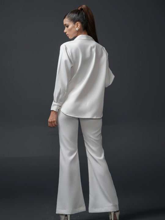 Floran Club Shirt with floral motif handwork