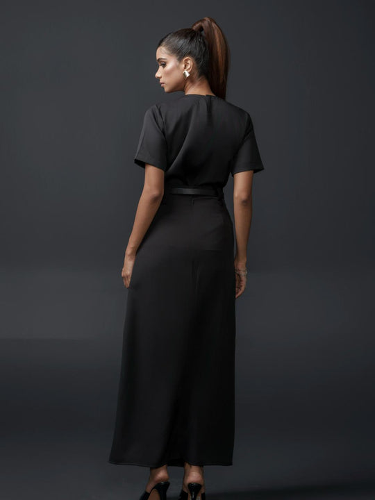 Brenda Club Shirt with bow motif handwork in Banana Lycra