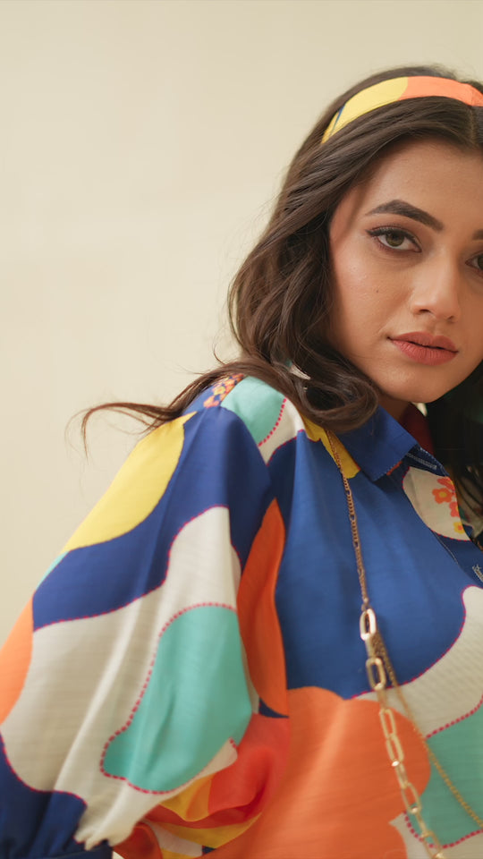 multicolor printed shirt for girls