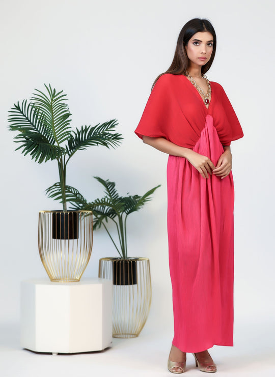 Zoha -Full Lenght Pleated Dress