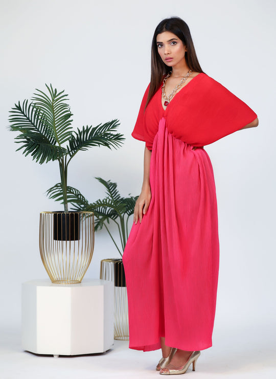 Zoha -Full Lenght Pleated Dress